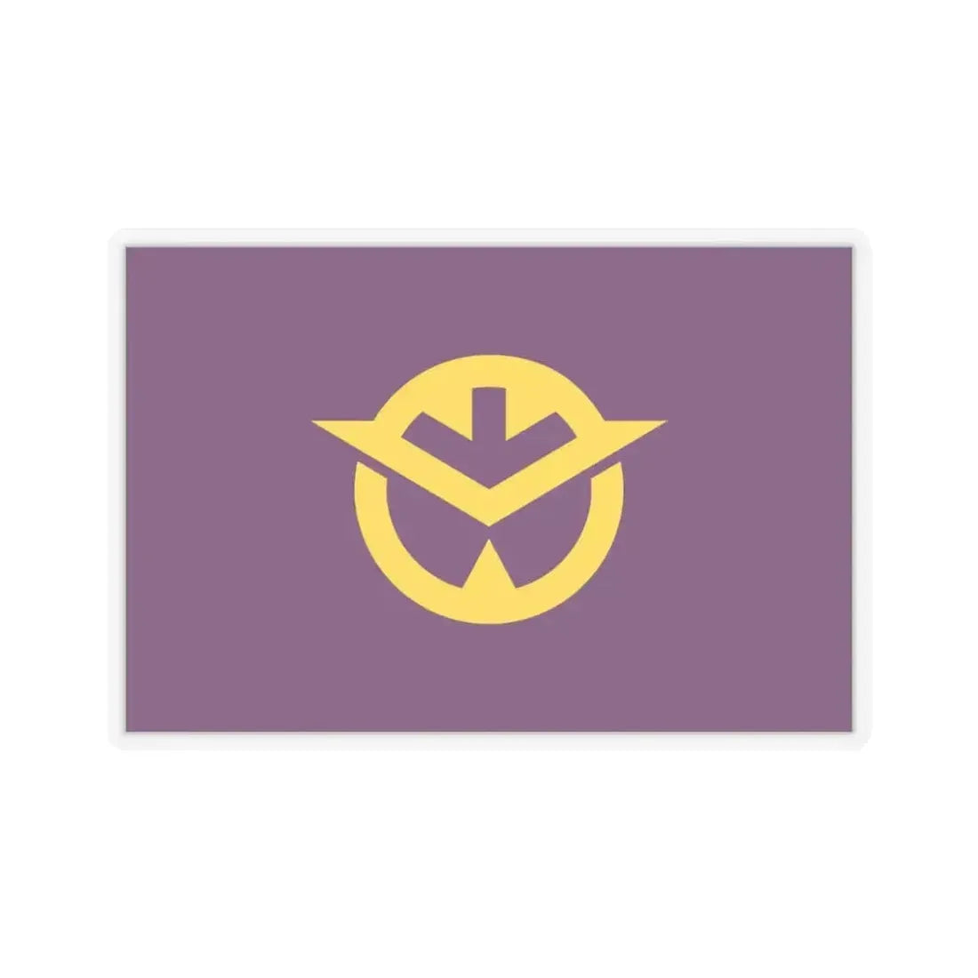 Flag of Okayama Prefecture Japan - STICKER Vinyl Kiss-Cut Decal 3 Inch Transparent - The Sticker Space
