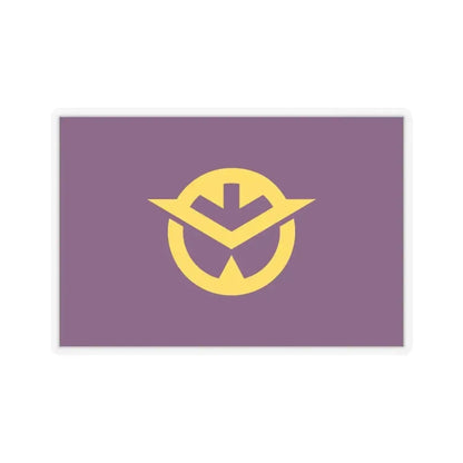 Flag of Okayama Prefecture Japan - STICKER Vinyl Kiss-Cut Decal 3 Inch Transparent - The Sticker Space