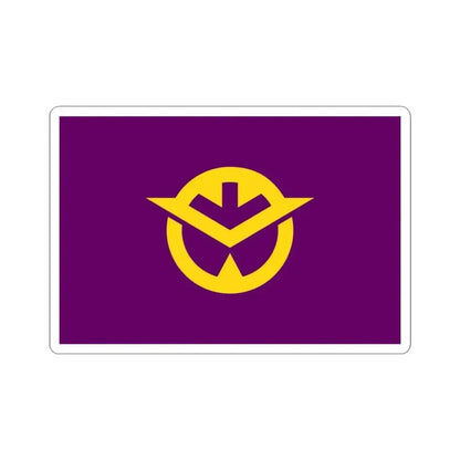 Flag of Okayama Prefecture Japan - STICKER Vinyl Kiss-Cut Decal 3 Inch White - The Sticker Space