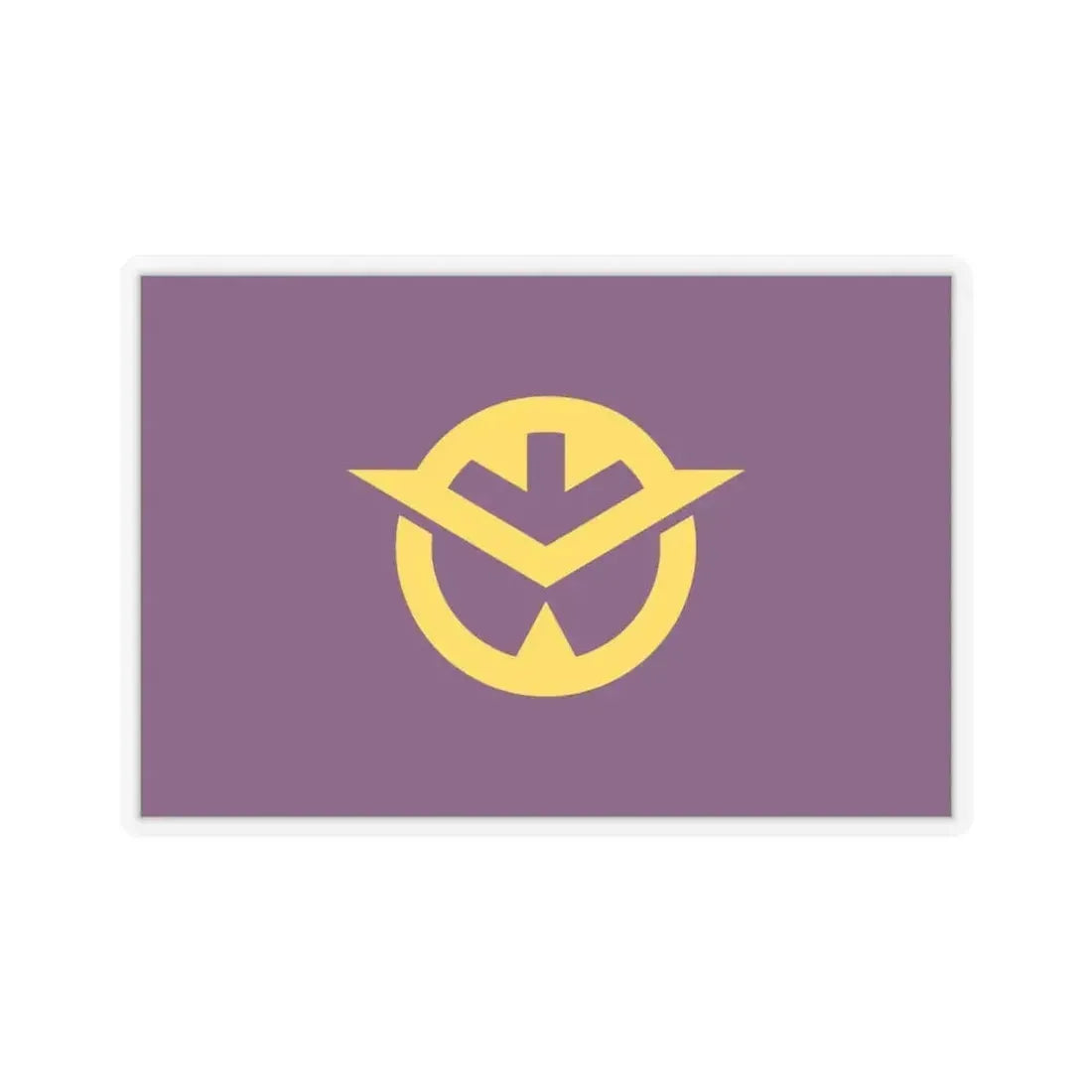 Flag of Okayama Prefecture Japan - STICKER Vinyl Kiss-Cut Decal 4 Inch Transparent - The Sticker Space