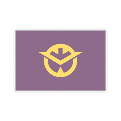 Flag of Okayama Prefecture Japan - STICKER Vinyl Kiss-Cut Decal 4 Inch Transparent - The Sticker Space