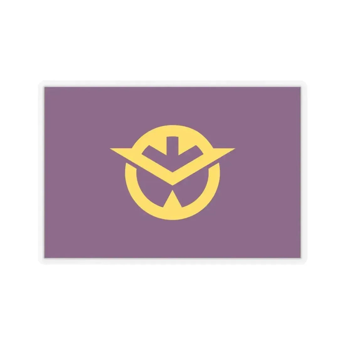 Flag of Okayama Prefecture Japan - STICKER Vinyl Kiss-Cut Decal 6 Inch Transparent - The Sticker Space