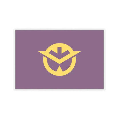 Flag of Okayama Prefecture Japan - STICKER Vinyl Kiss-Cut Decal 6 Inch Transparent - The Sticker Space