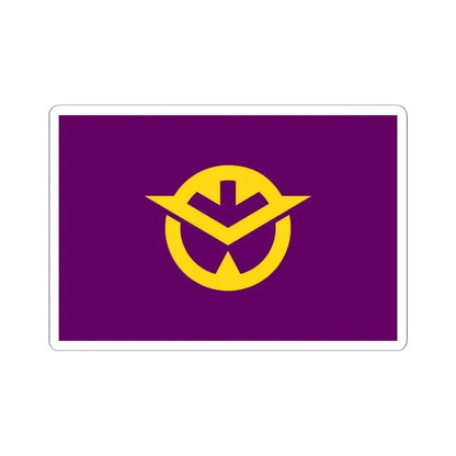 Flag of Okayama Prefecture Japan - STICKER Vinyl Kiss-Cut Decal 6 Inch White - The Sticker Space
