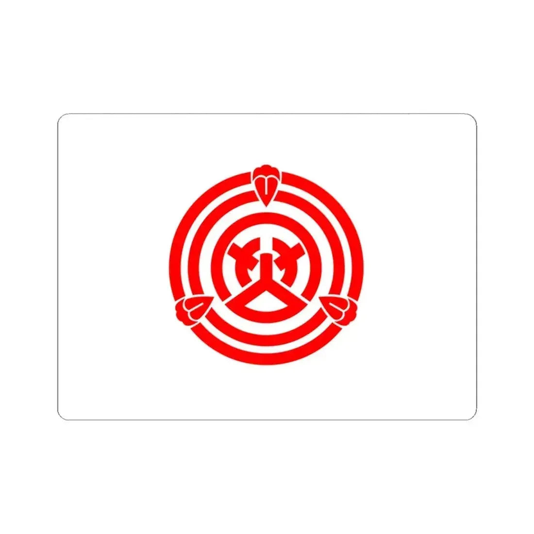 Flag of Okazaki Aichi Japan - STICKER Vinyl Kiss-Cut Decal 4 Inch White - The Sticker Space