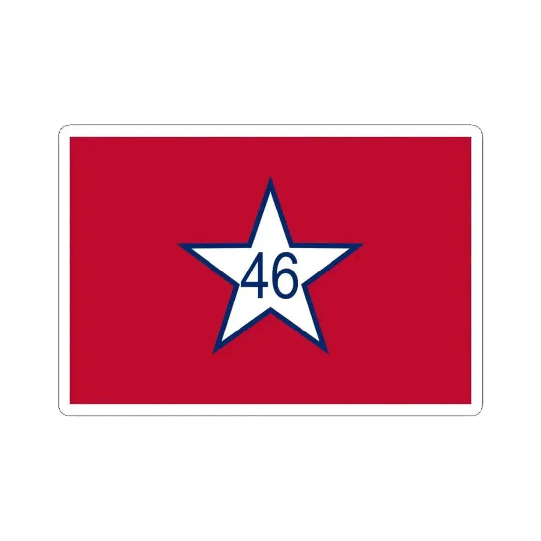 Flag of Oklahoma 1911-1925 (United States) STICKER Vinyl Kiss-Cut Decal 3 Inch White - The Sticker Space