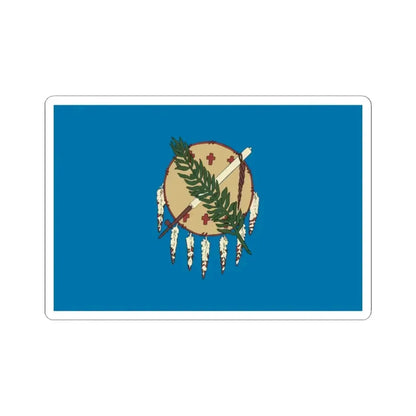 Flag of Oklahoma 1925-1941 (United States) STICKER Vinyl Kiss-Cut Decal 2 Inch White - The Sticker Space
