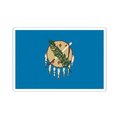 Flag of Oklahoma 1925-1941 (United States) STICKER Vinyl Kiss-Cut Decal 6 Inch White - The Sticker Space