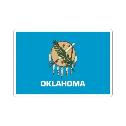 Flag of Oklahoma 1941-1988 (United States) STICKER Vinyl Kiss-Cut Decal 2 Inch White - The Sticker Space