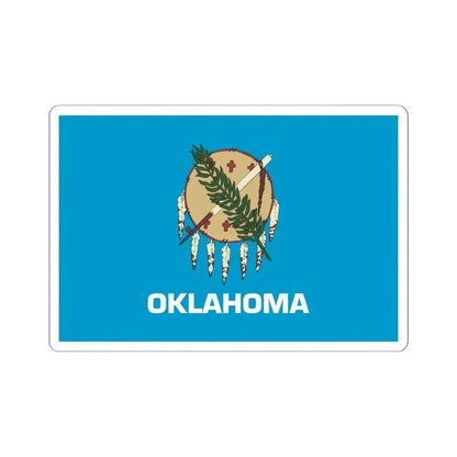 Flag of Oklahoma 1941-1988 (United States) STICKER Vinyl Kiss-Cut Decal 6 Inch White - The Sticker Space