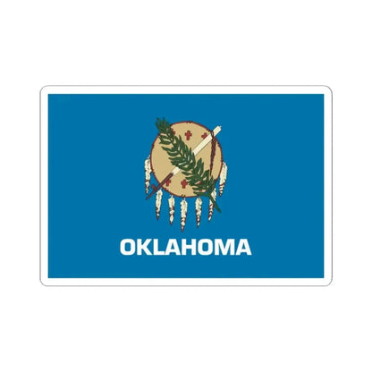 Flag of Oklahoma 1988-2006 (United States) STICKER Vinyl Kiss-Cut Decal 2 Inch White - The Sticker Space