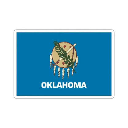 Flag of Oklahoma 1988-2006 (United States) STICKER Vinyl Kiss-Cut Decal 3 Inch White - The Sticker Space