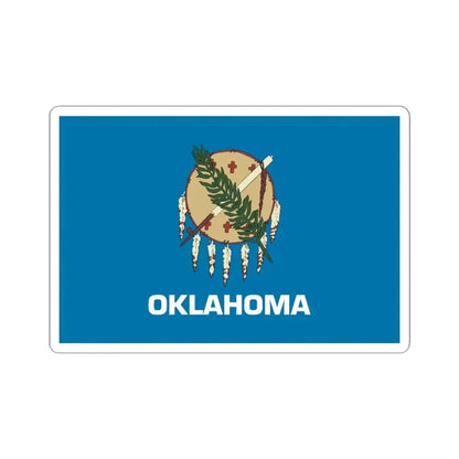 Flag of Oklahoma 1988-2006 (United States) STICKER Vinyl Kiss-Cut Decal 4 Inch White - The Sticker Space