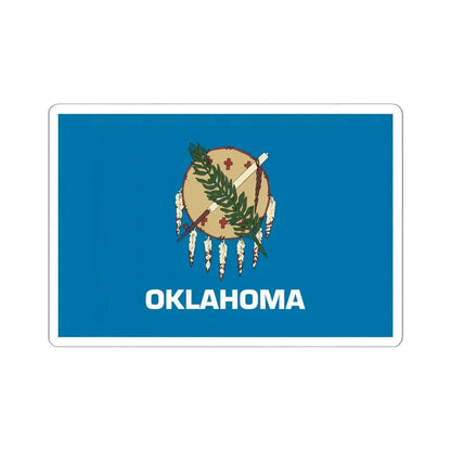 Flag of Oklahoma 1988-2006 (United States) STICKER Vinyl Kiss-Cut Decal 6 Inch White - The Sticker Space
