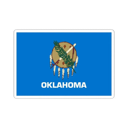 Flag of Oklahoma (United States) STICKER Vinyl Kiss-Cut Decal 4 Inch White - The Sticker Space