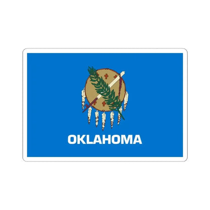 Flag of Oklahoma (United States) STICKER Vinyl Kiss-Cut Decal 6 Inch White - The Sticker Space