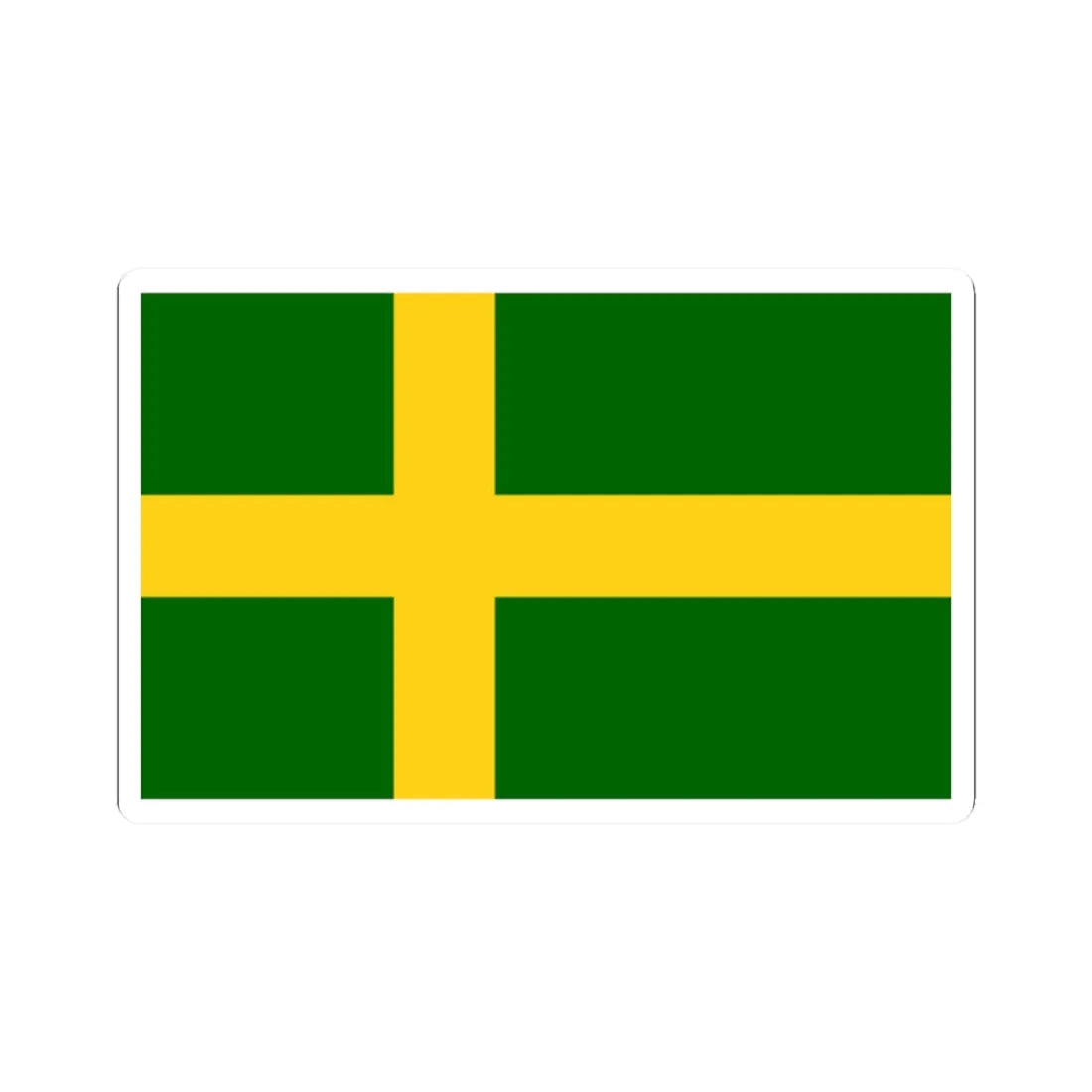 Flag of Oland (Sweden) STICKER Vinyl Kiss-Cut Decal 2 Inch White - The Sticker Space