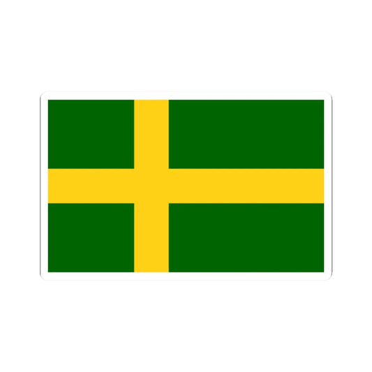 Flag of Oland (Sweden) STICKER Vinyl Kiss-Cut Decal 2 Inch White - The Sticker Space