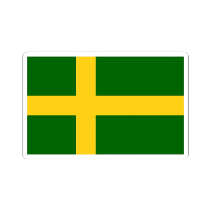 Flag of Oland (Sweden) STICKER Vinyl Kiss-Cut Decal 3 Inch White - The Sticker Space