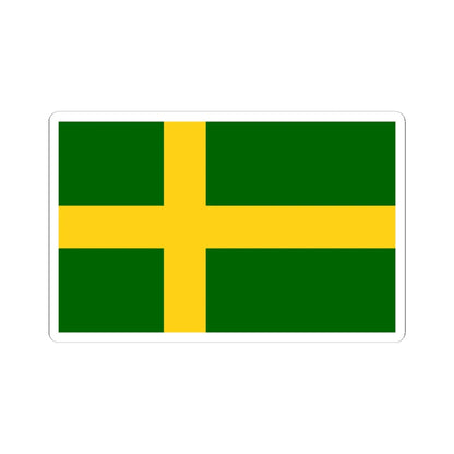 Flag of Oland (Sweden) STICKER Vinyl Kiss-Cut Decal 4 Inch White - The Sticker Space
