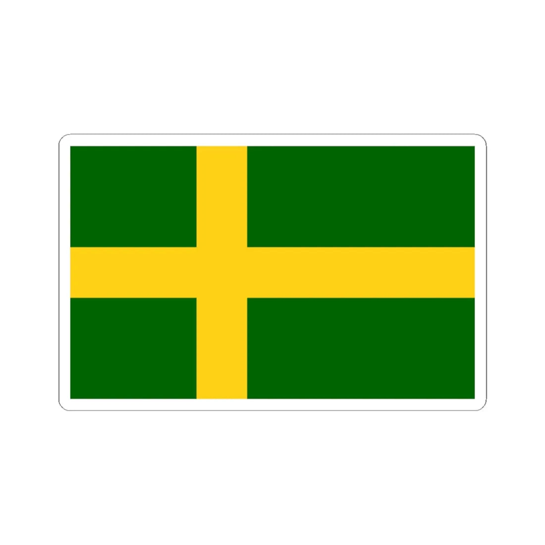 Flag of Oland (Sweden) STICKER Vinyl Kiss-Cut Decal 6 Inch White - The Sticker Space