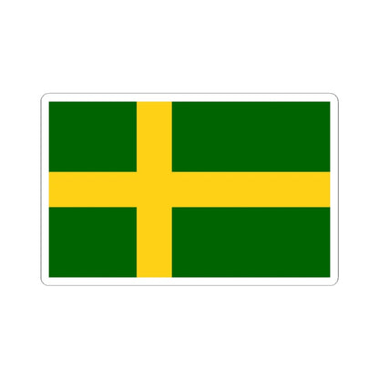 Flag of Oland (Sweden) STICKER Vinyl Kiss-Cut Decal 6 Inch White - The Sticker Space