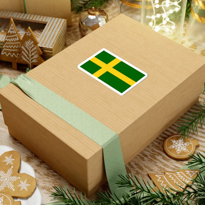 Flag of Oland (Sweden) STICKER Vinyl Kiss-Cut Decal - The Sticker Space