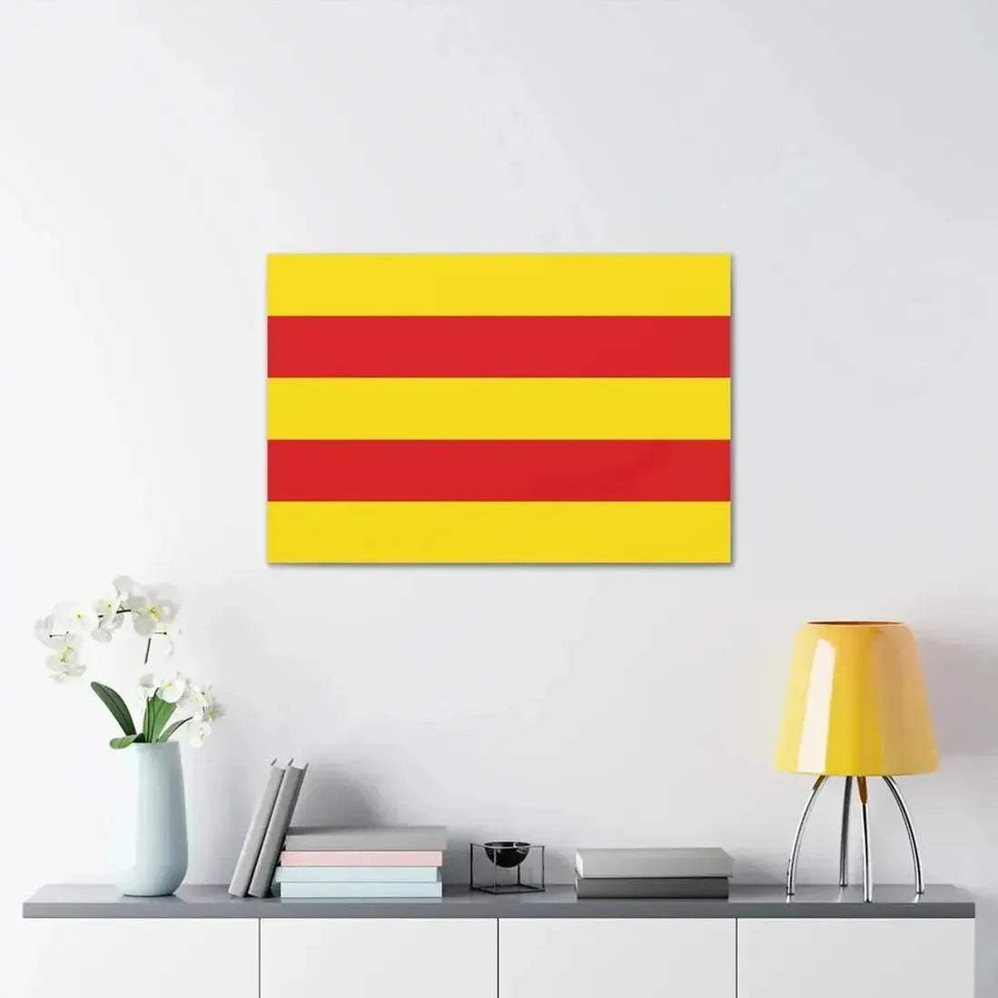 Flag of Oldenburg 2 Germany - Canvas Wall Art - The Sticker Space