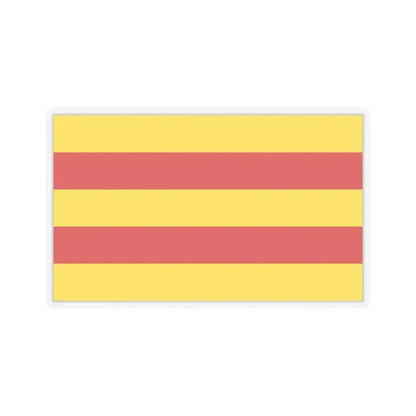 Flag of Oldenburg 2 Germany - STICKER Vinyl Kiss-Cut Decal 4 Inch Transparent - The Sticker Space