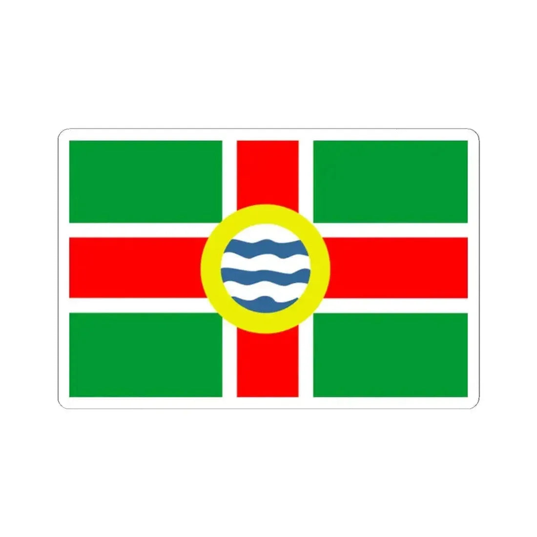 Flag of Oldham County Kentucky (United States) STICKER Vinyl Kiss-Cut Decal 2 Inch White - The Sticker Space