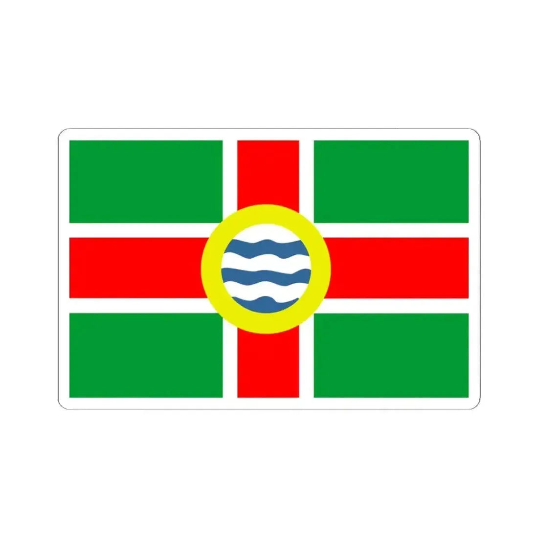 Flag of Oldham County Kentucky (United States) STICKER Vinyl Kiss-Cut Decal 3 Inch White - The Sticker Space