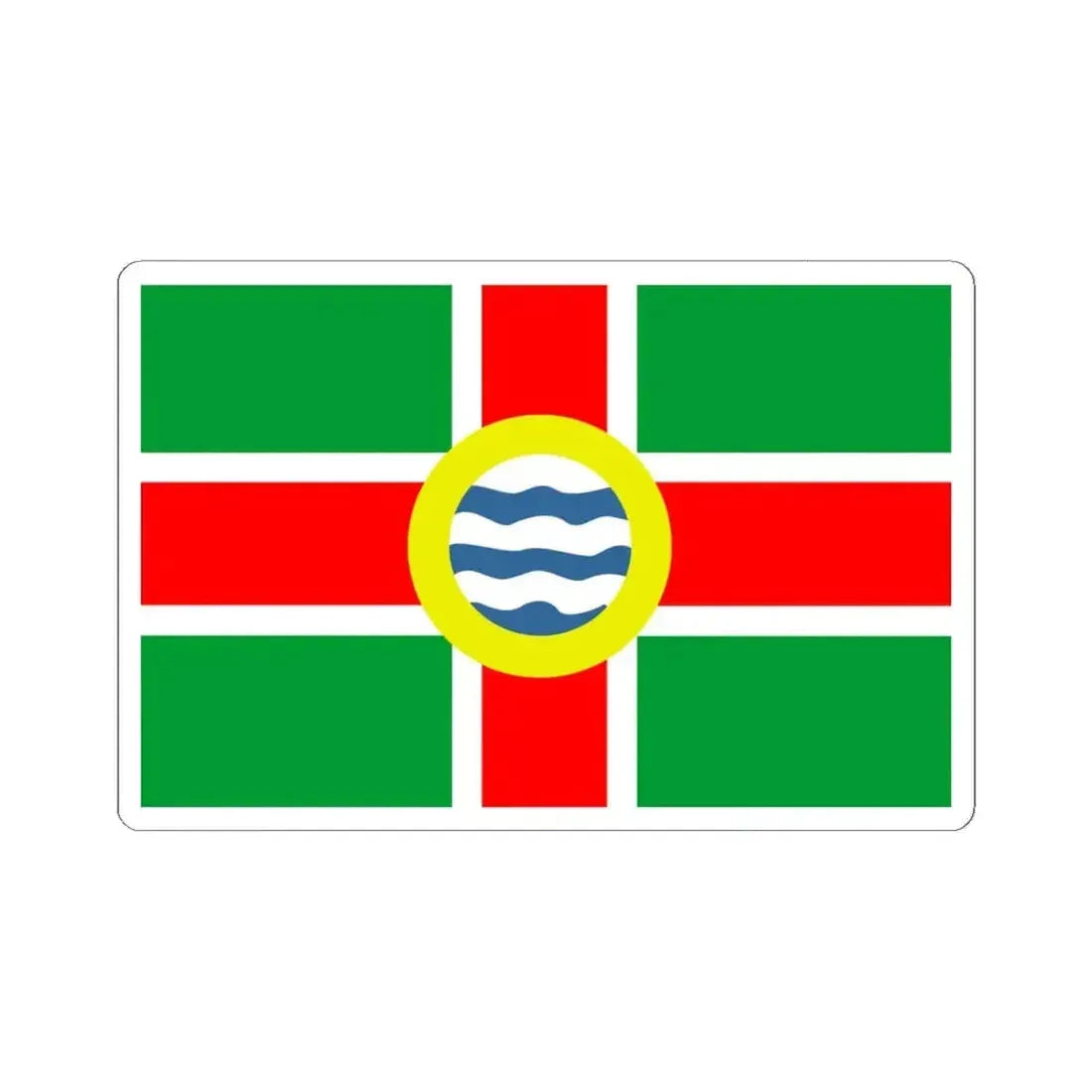 Flag of Oldham County Kentucky (United States) STICKER Vinyl Kiss-Cut Decal 4 Inch White - The Sticker Space