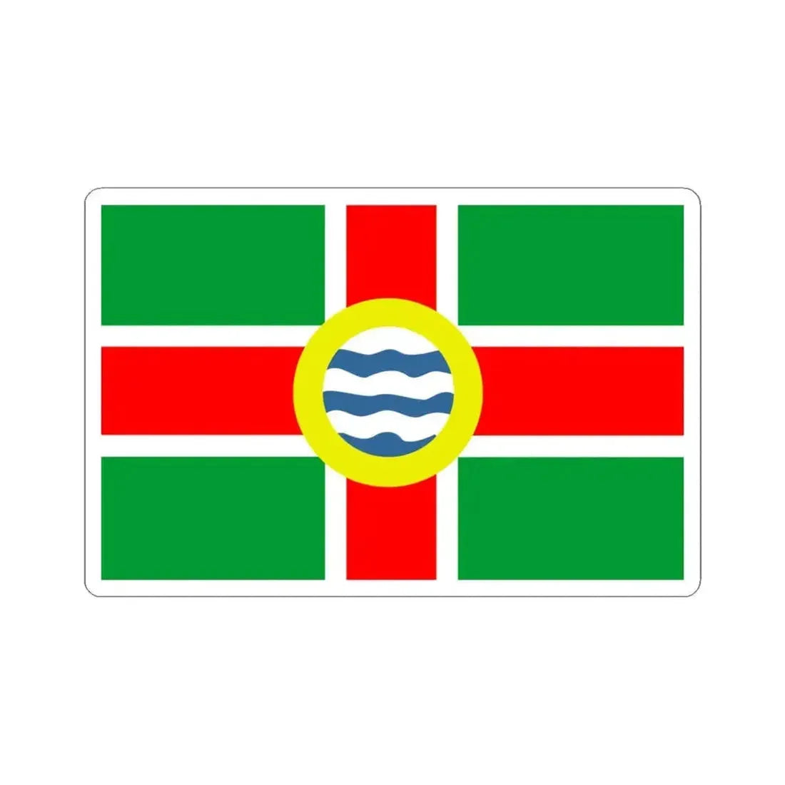Flag of Oldham County Kentucky (United States) STICKER Vinyl Kiss-Cut Decal 6 Inch White - The Sticker Space