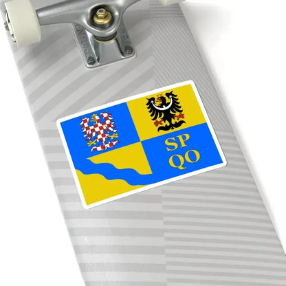 Flag of Olomouc Region (Czech Republic) STICKER Vinyl Kiss-Cut Decal - The Sticker Space