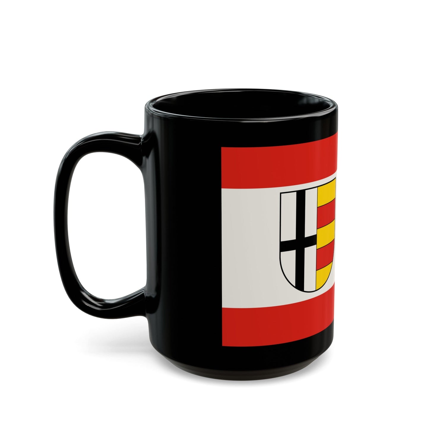 Flag of Olpe Germany - Black Coffee Mug-The Sticker Space