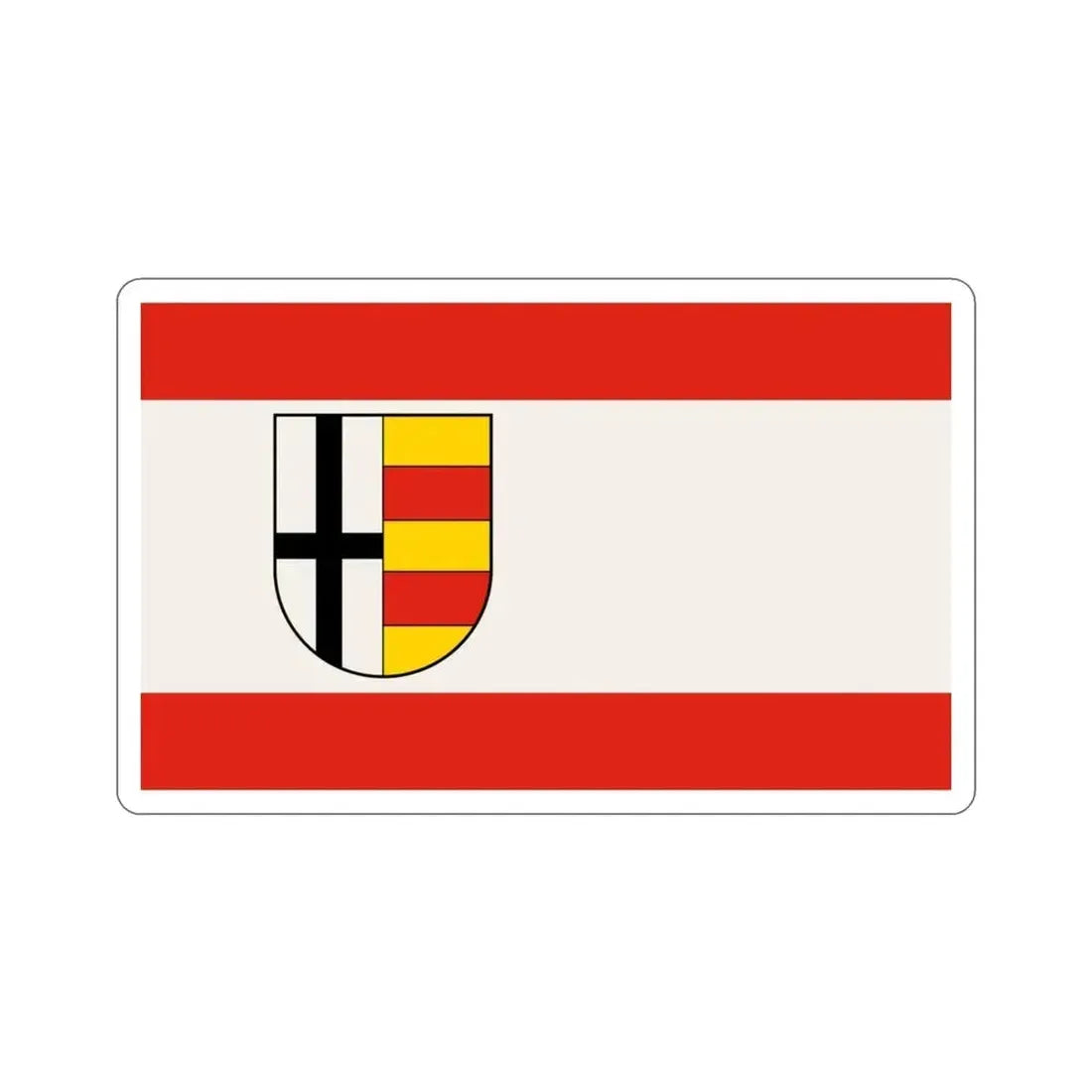 Flag of Olpe Germany STICKER Vinyl Die-Cut Decal 3 Inch - The Sticker Space
