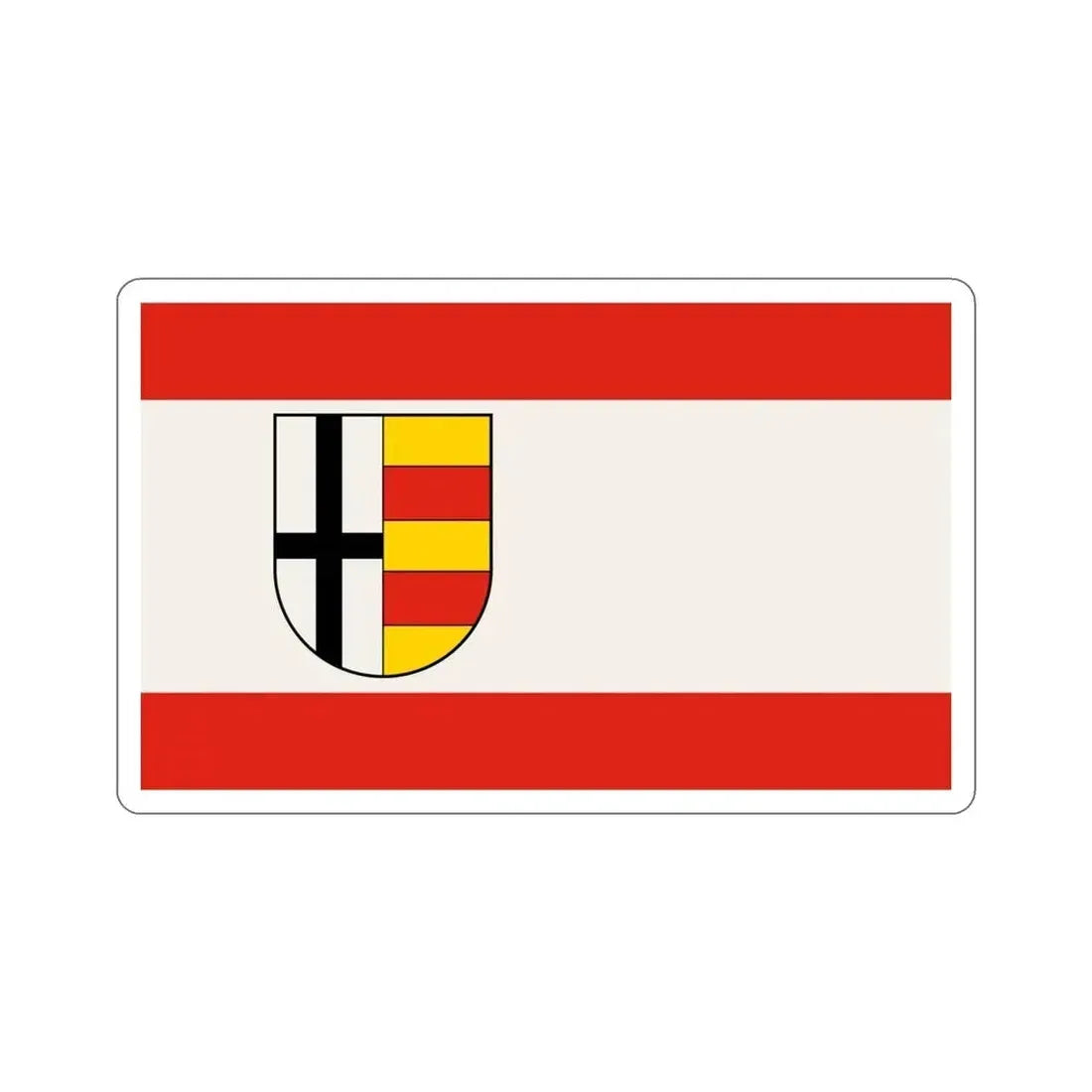 Flag of Olpe Germany STICKER Vinyl Die-Cut Decal 4 Inch - The Sticker Space