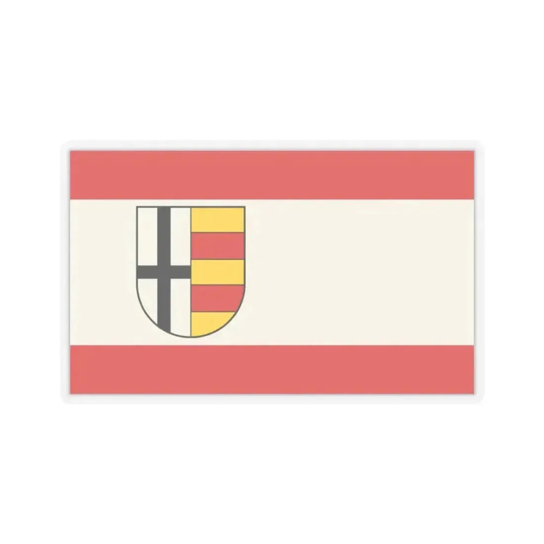 Flag of Olpe Germany - STICKER Vinyl Kiss-Cut Decal 2 Inch Transparent - The Sticker Space