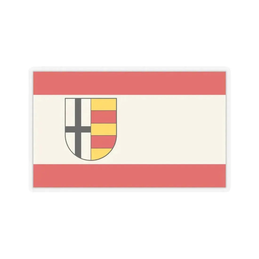 Flag of Olpe Germany - STICKER Vinyl Kiss-Cut Decal 3 Inch Transparent - The Sticker Space