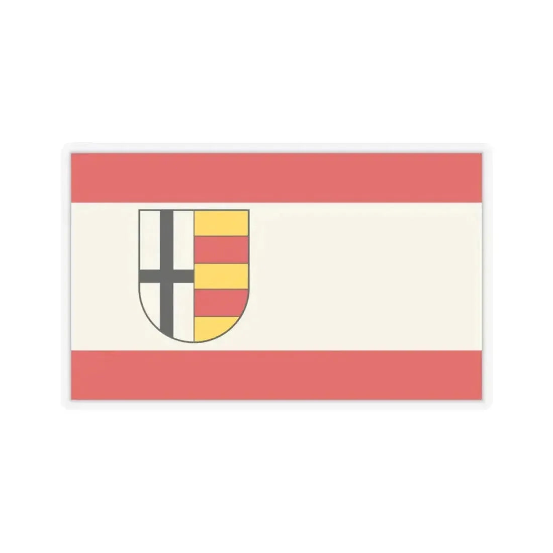 Flag of Olpe Germany - STICKER Vinyl Kiss-Cut Decal 6 Inch Transparent - The Sticker Space