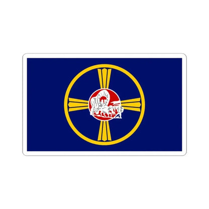 Flag of Omaha Nebraska (United States) STICKER Vinyl Kiss-Cut Decal 2 Inch White - The Sticker Space