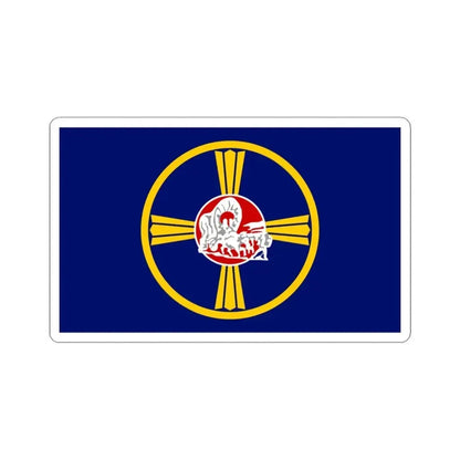Flag of Omaha Nebraska (United States) STICKER Vinyl Kiss-Cut Decal 3 Inch White - The Sticker Space