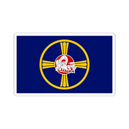 Flag of Omaha Nebraska (United States) STICKER Vinyl Kiss-Cut Decal 6 Inch White - The Sticker Space