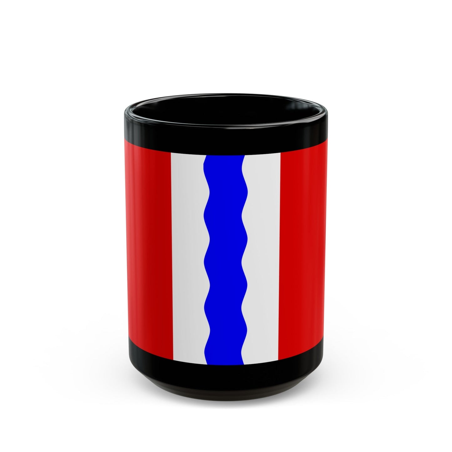 Flag of Omsk Oblast Russia - Black Coffee Mug-15oz-The Sticker Space