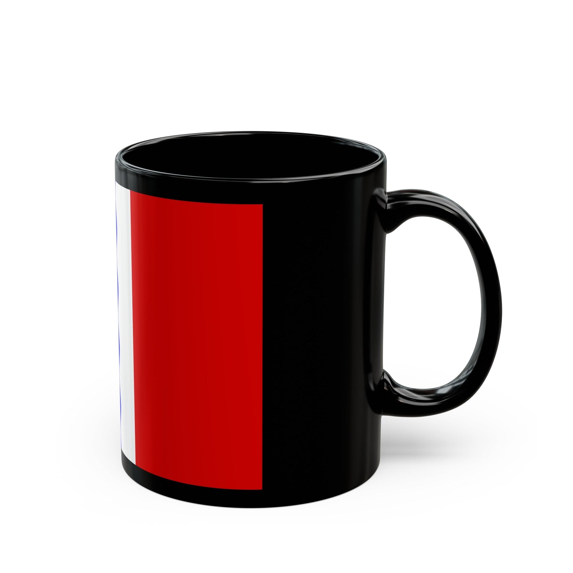 Flag of Omsk Oblast Russia - Black Coffee Mug-The Sticker Space