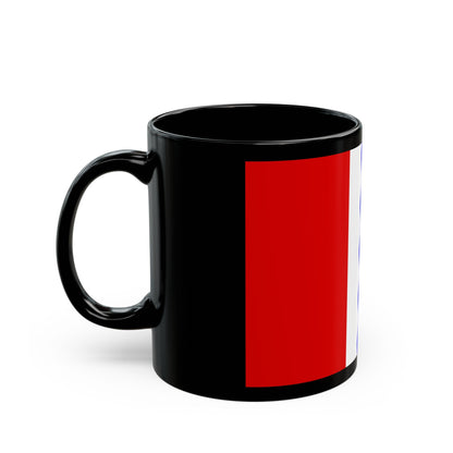 Flag of Omsk Oblast Russia - Black Coffee Mug-The Sticker Space