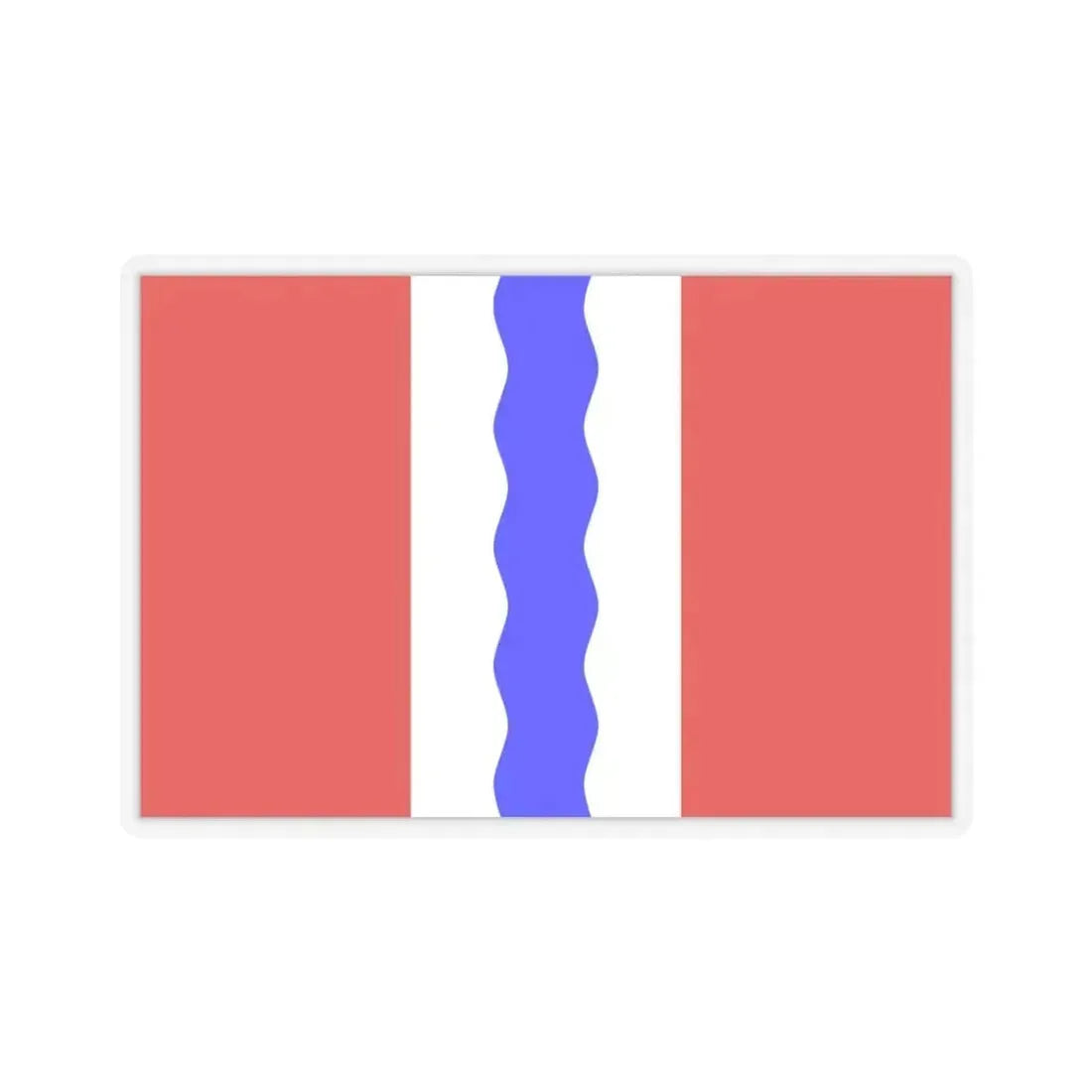 Flag of Omsk Oblast Russia - STICKER Vinyl Kiss-Cut Decal 3 Inch Transparent - The Sticker Space