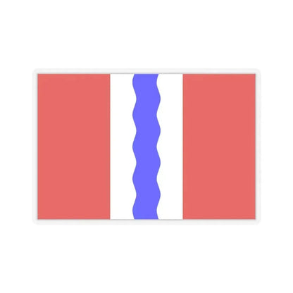 Flag of Omsk Oblast Russia - STICKER Vinyl Kiss-Cut Decal 3 Inch Transparent - The Sticker Space