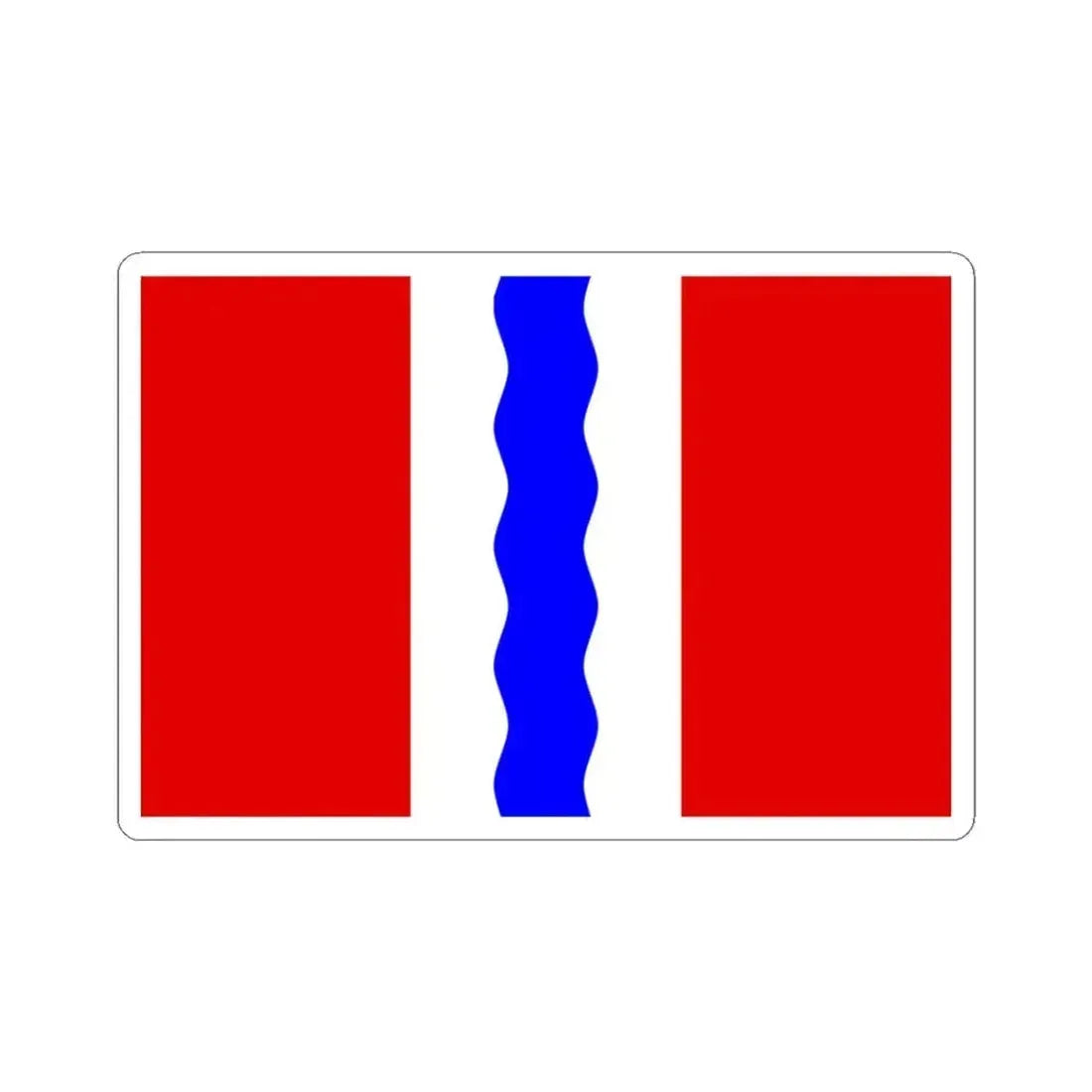 Flag of Omsk Oblast Russia - STICKER Vinyl Kiss-Cut Decal 3 Inch White - The Sticker Space