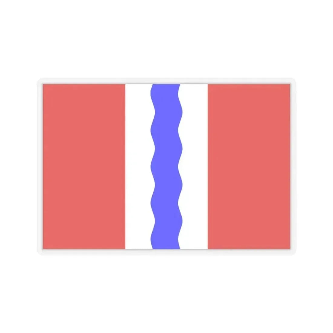 Flag of Omsk Oblast Russia - STICKER Vinyl Kiss-Cut Decal 4 Inch Transparent - The Sticker Space
